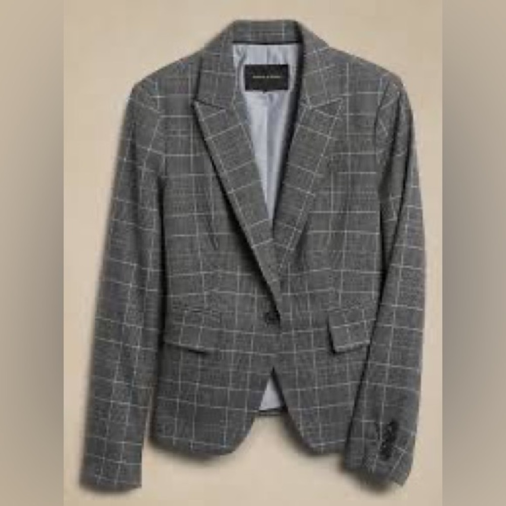 Glen Plaid Blazer Banana Republic